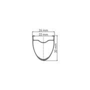 Zwart achterwiel 28" DT Swiss ER1600 Spline 30 DB SH 10/11V Disc CL aluminium voor racefiets, zichtbaar met snelspanner.