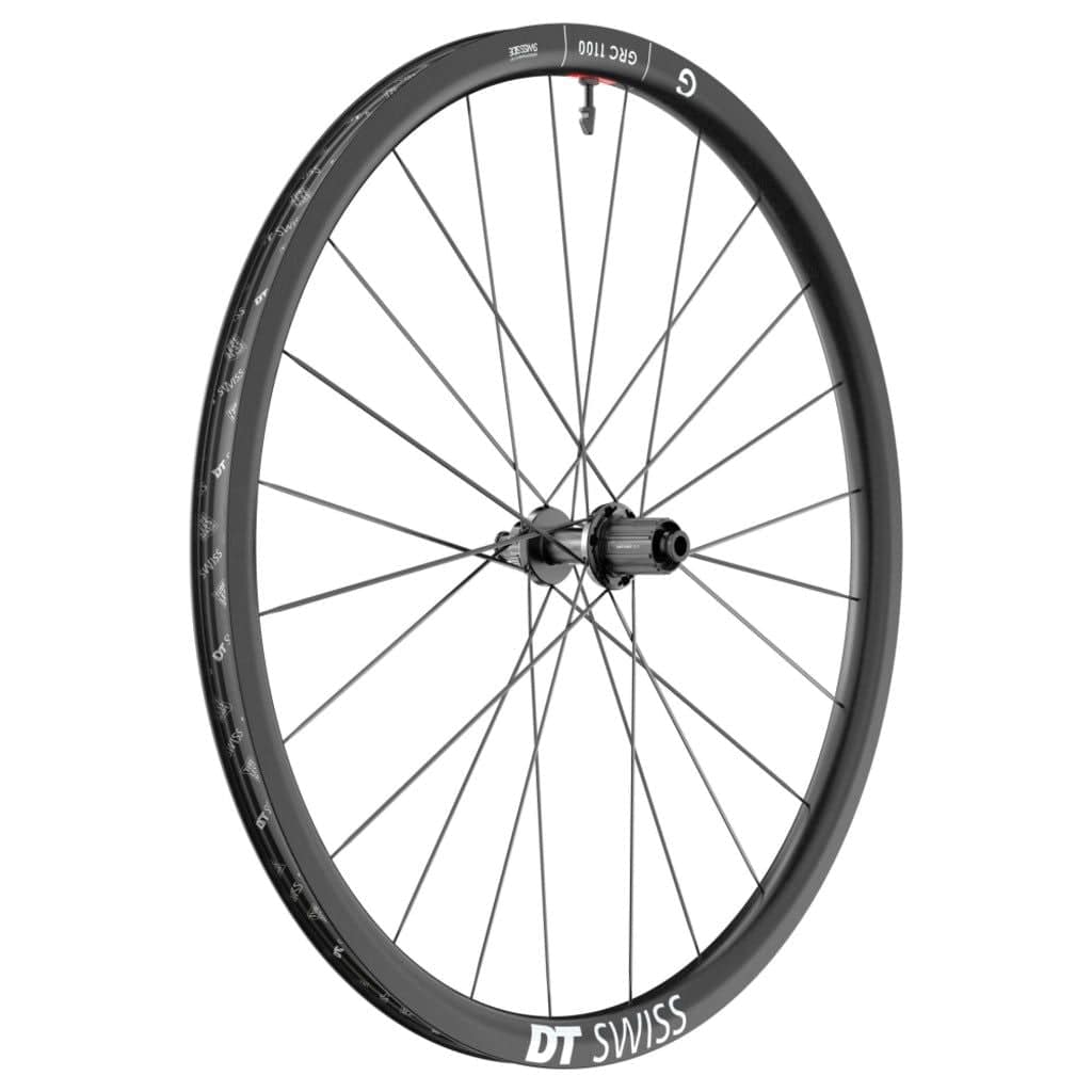 Achterwiel 28 inch DT Swiss GRC1100 Dicut 30 DB SH 10/11V Disc CL carbon zwart voor gravel fietsen
