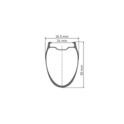 Zwart voorwiel 28 inch DT Swiss GRC1100 Dicut 50 DB Disc CL Carbon voor gravel fietsen, lichte en duurzame wielset