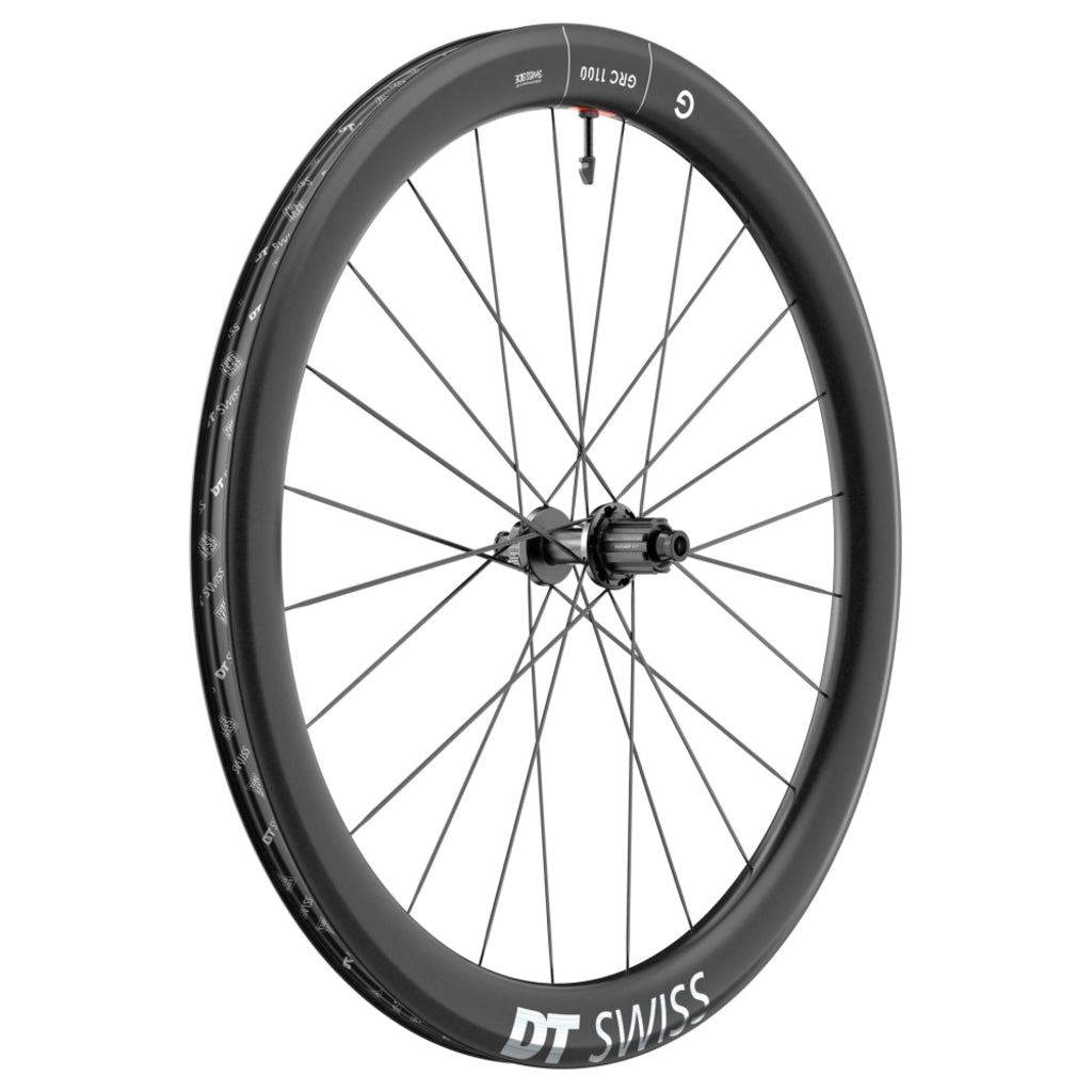 Zwart gravel achterwiel 28 inch DT Swiss GRC1100 Dicut 50 DB CA 13V Disc CL Carbon, lichtgewicht en duurzame bouw