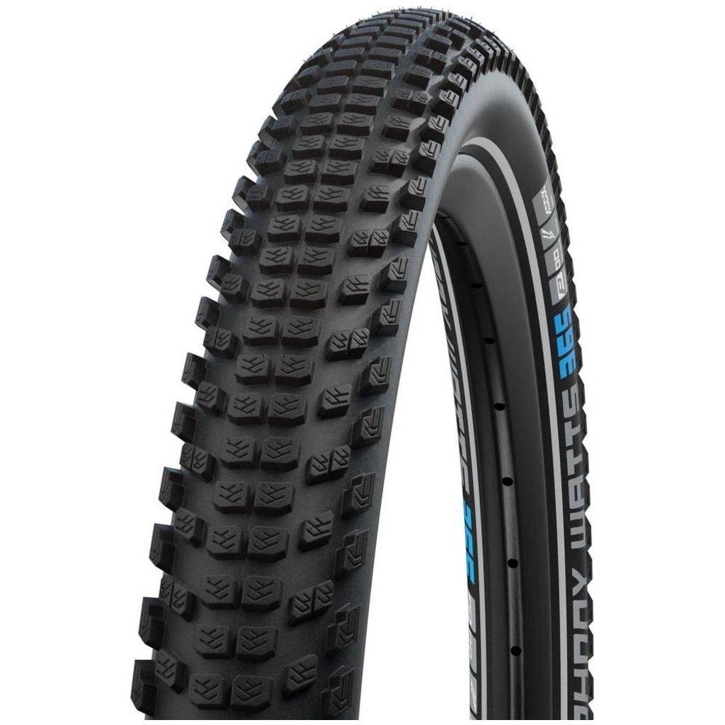 Zwarte Schwalbe MTB buitenband 27.5" Johnny Watts 365 Addix 4Season Raceguard Vouwband op wiel