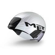 Aero helm van MET met Codatronca tijdrithelm design, strak en aerodynamisch, geschikt voor racefietsen en triatlon.