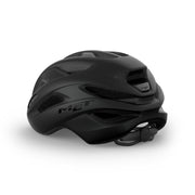 Racefiets helm MET Idolo met aerodynamisch ontwerp en verstelbare sluiting, zichtbaar op een sportieve fietshelm.