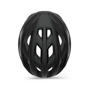 Racefietshelm MET Idolo met aerodynamisch ontwerp en verstelbare ventilatieopeningen, geschikt voor wielrennen.