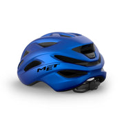 Racefietshelm MET Idolo met aerodynamisch ontwerp en ventilatieopeningen, ideaal voor wielrenners.