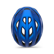 Racefiets helm van MET, Idolo model, met aerodynamisch ontwerp en ventilatieopeningen, geschikt voor wielrenners.