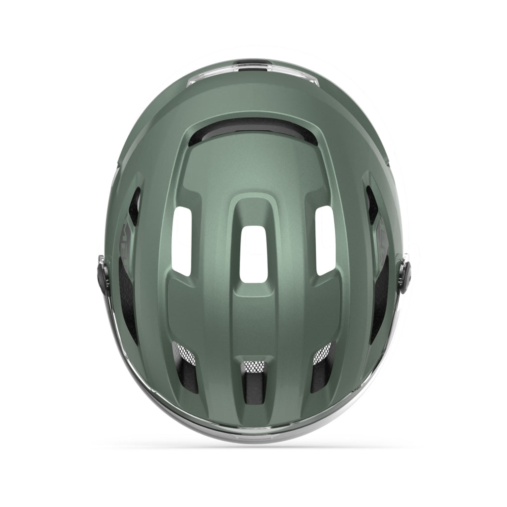 MET Intercity MIPS Speed Pedelec fietshelm met ventilatieopeningen en verstelbare riem, veilig en comfortabel voor snelle ritten.