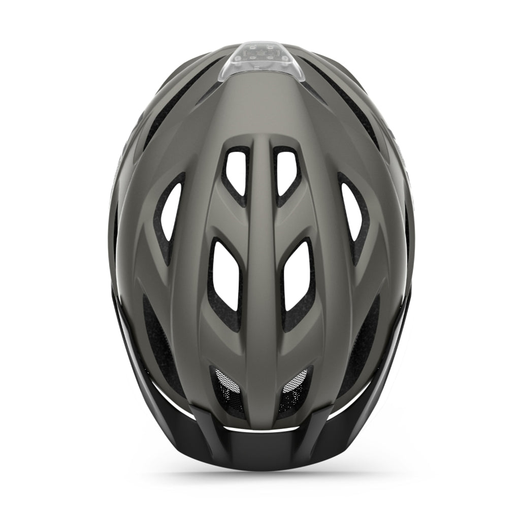 MET Crossover MTB fietshelm met MIPS, zwart met oranje details, zichtbare ventilatiegaten en verstelbare riem.