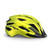 MET MTB helm Crossover met MIPS-systeem en verstelbare riem, ontworpen voor urban en mountainbiken, zichtbaar op de fietshelm.