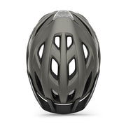 MET MTB helm met urban en mountainbike ontwerp, zwarte kleur en ventilatiegaten voor comfortabel beschermingsgebruik.
