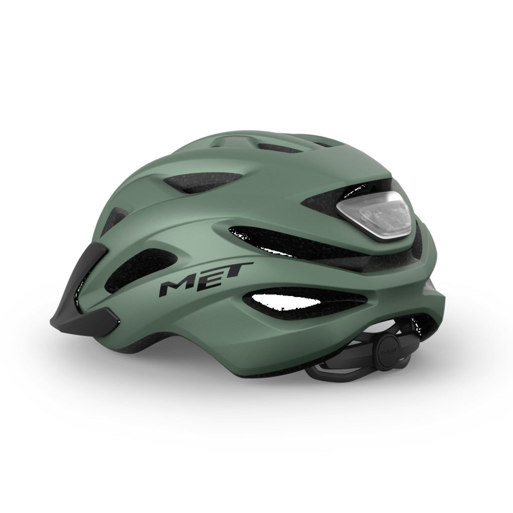 MET MTB helm met urban en cross-over ontwerp, veilige fietshelm met ventilatie en stevige constructie voor mountainbiken.