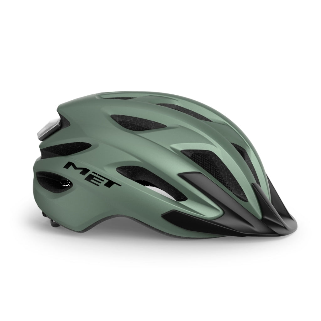 MET MTB helm met urban en mountainbike ontwerp, verstelbaar met ventilatieopeningen en comfortabele pasvorm.