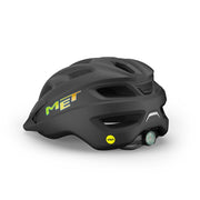 Kinderfietshelm MET Crackerjack met MIPS en LED-verlichting, roze en witte fietshelm voor kinderen met ventilatiegaten en verstelbare band