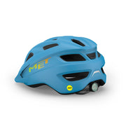 Kinderfietshelm MET Crackerjack met MIPS en LED-verlichting, veilige en opvallende fietshelm voor kinderen, zichtbaar op de afbeelding.