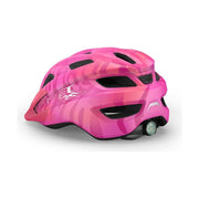 Kinderfietshelm MET Crackerjack met LED-verlichting, lichte en veilige fietshelm voor kinderen met reflecterende details.