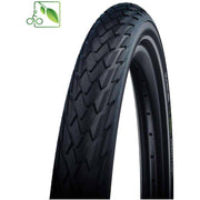 Zwarte Schwalbe 26-inch Marathon Addix Eco Greenguard e-bike buitenband met profiel en antilekkenlaag, geschikt voor elektrische fietsen.