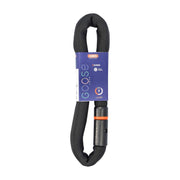 Zwart Abus Goose Lock 6206 kabelslot van 85 cm met 6 mm dikte, zichtbaar met verstelbare ketting en slotmechanisme.