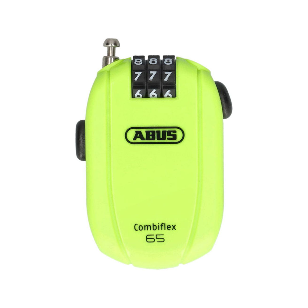 Abus Combiflex Stopover kabelslot, 65 cm lang en 1,2 mm dik, zelfoprollend voor extra beveiliging van fietsen en eigendommen