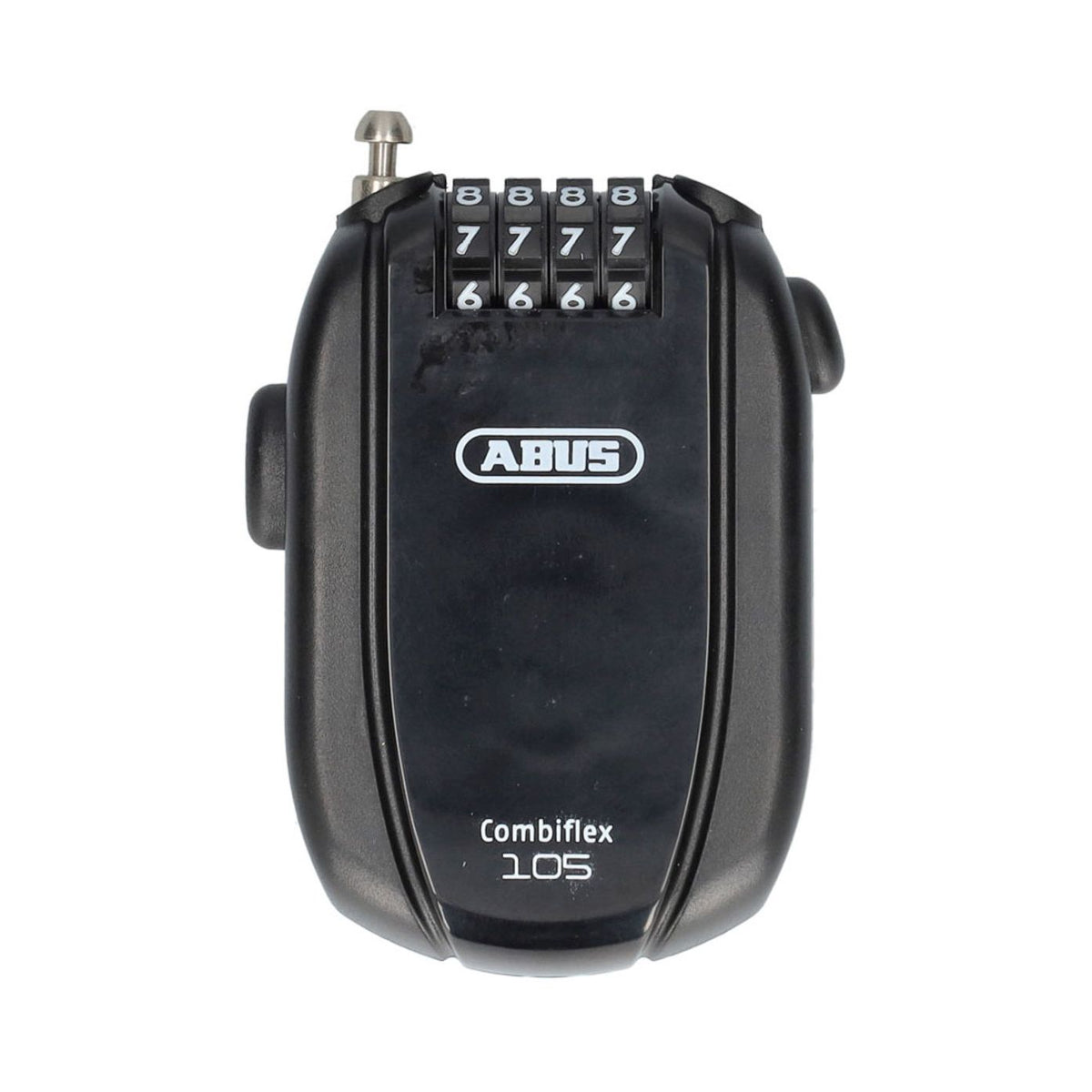 Zwart Abus Combiflex Rest Kabelslot van 105 cm, flexibele kabelslot voor beveiliging en afsluiting.