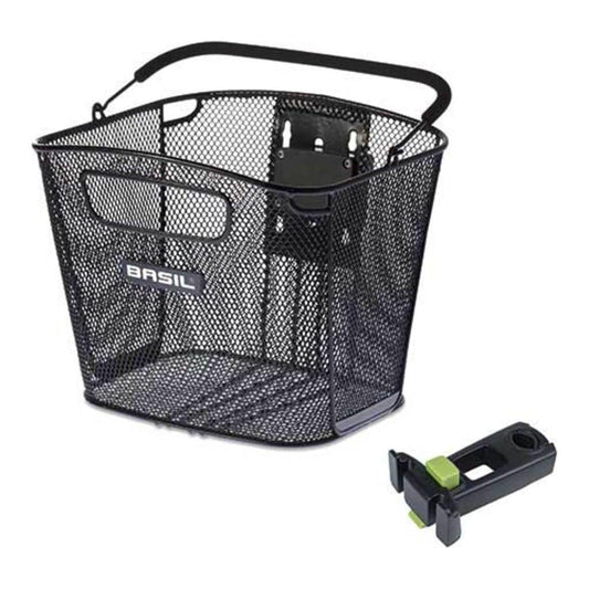 Basil Fietsmand Bold Kf Met Stuurpenhouder 28 X 34 X 26 Cm - Zwart - Le Coq Wielerartikelen