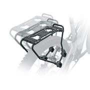 Zwarte SKS Infinity universele aluminium achterdrager voor 26/29 inch fietsen, geschikt voor bagagedragers.