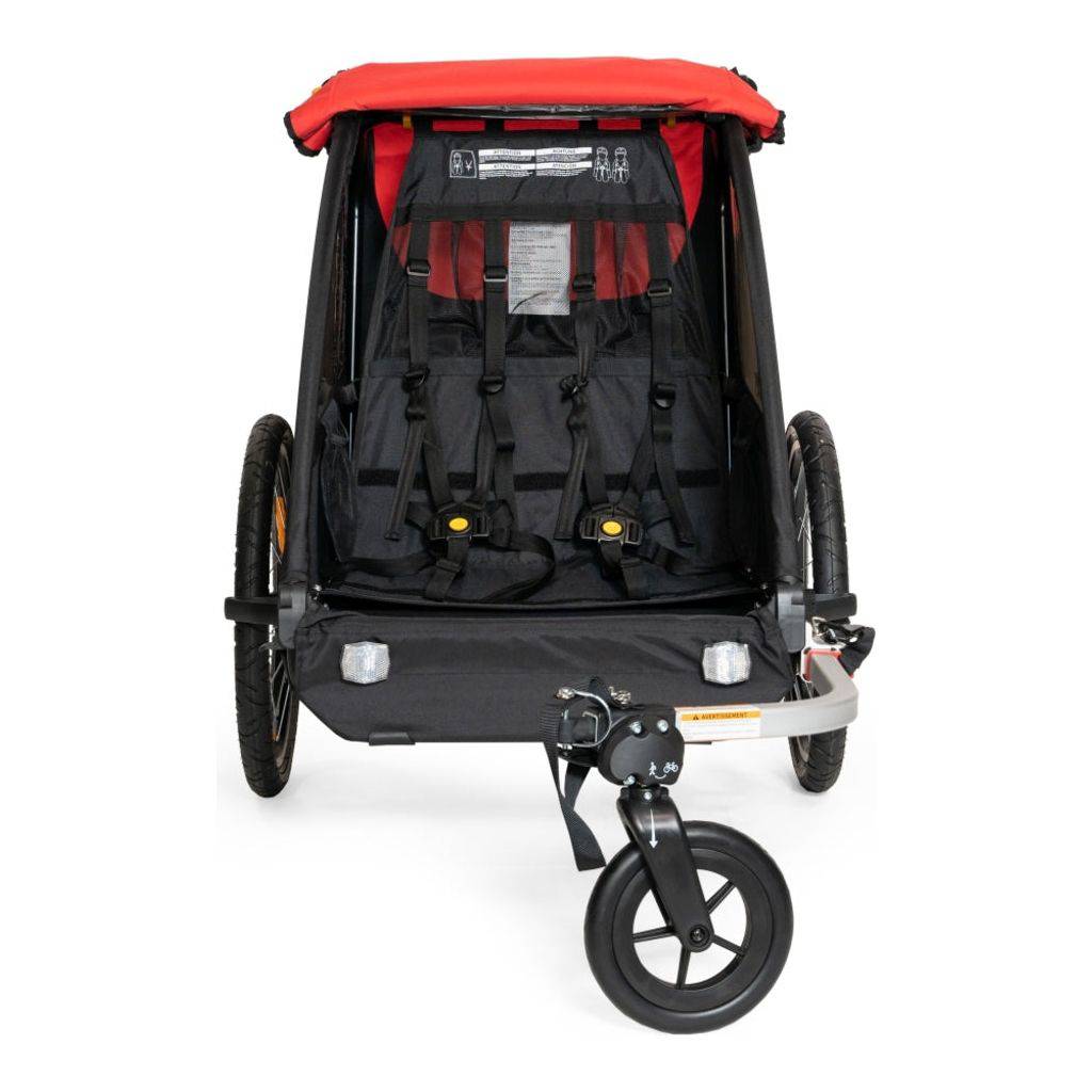 Burley Fietskar Honey Bee 2 Kind Red / Black MY23 - Le Coq Wielerartikelen