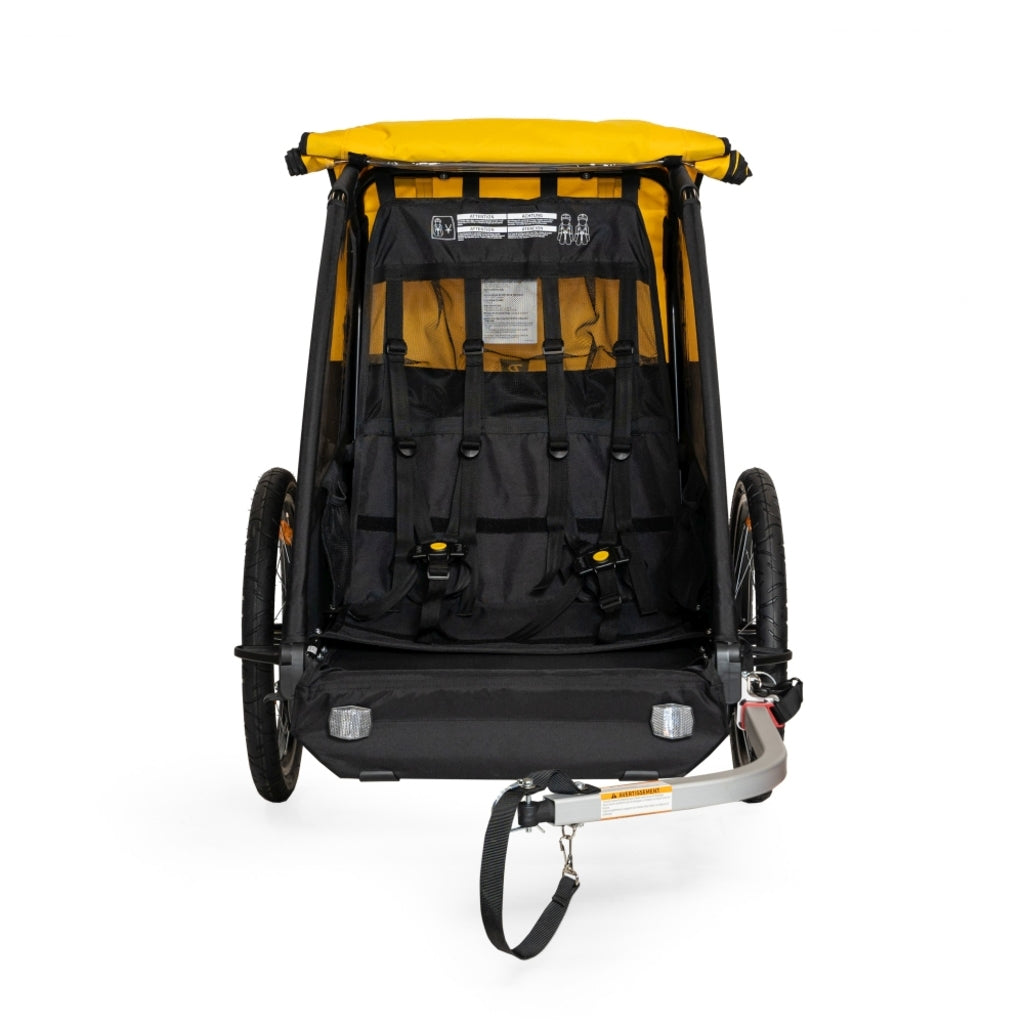 Fietskar Burley Bee Double 2 Kind Yellow / Black MY23 - Le Coq Wielerartikelen