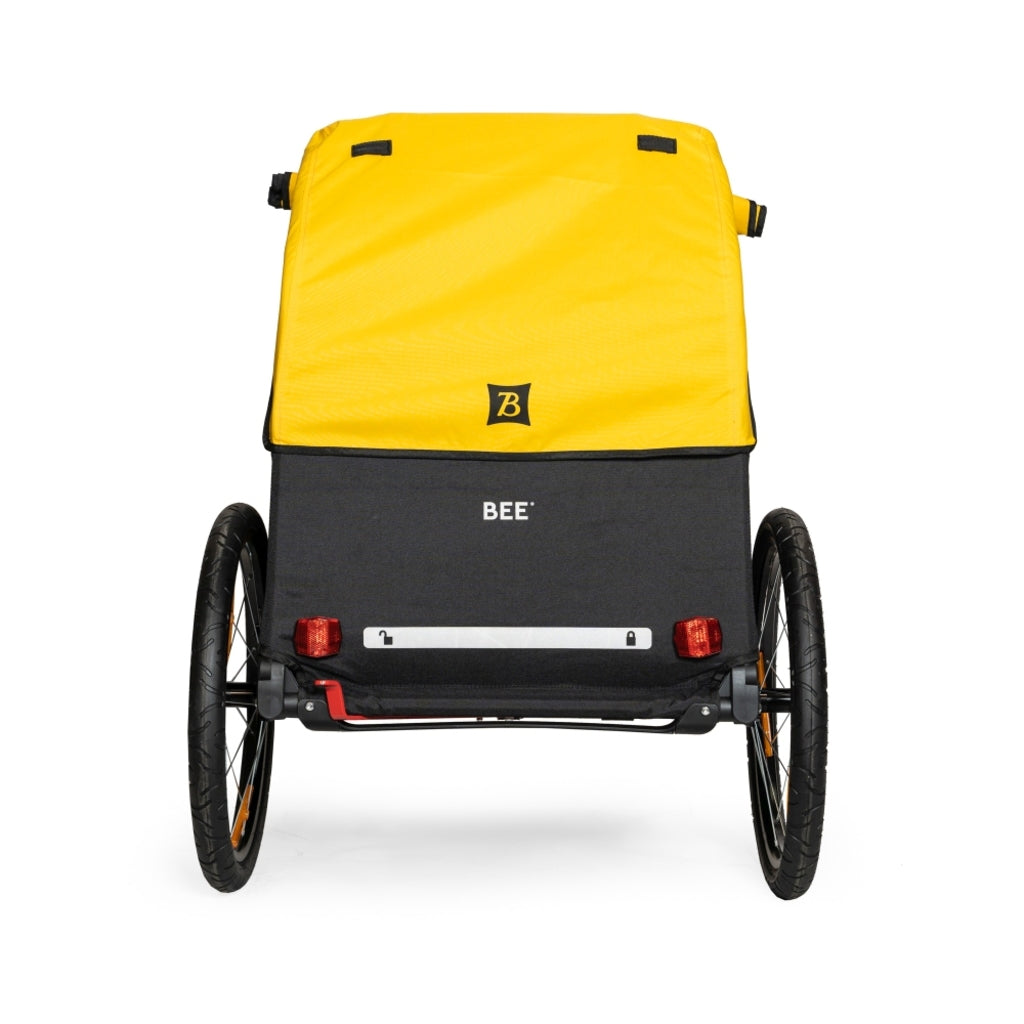 Fietskar Burley Bee Double 2 Kind Yellow / Black MY23 - Le Coq Wielerartikelen