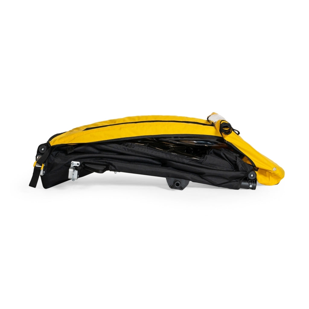 Fietskar Burley Bee Double 2 Kind Yellow / Black MY23 - Le Coq Wielerartikelen