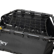 Burley Coho XC Transport Black fietsaanhanger met vering en stevige frame, geschikt voor kindertransport en bagage op de fiets.