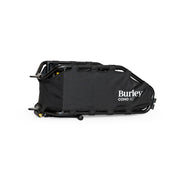 Burley Coho XC transportfietsaanhanger met vering, zwarte kleur, stevig frame en comfortabele rit, geschikt voor fietsen en bagage.