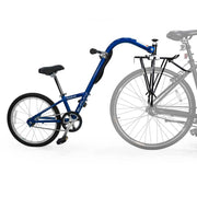 Burley Kazoo 1V Blue MY23 aanhangfiets met 20-inch wiel en enkele versnelling, geschikt voor kindertransport.