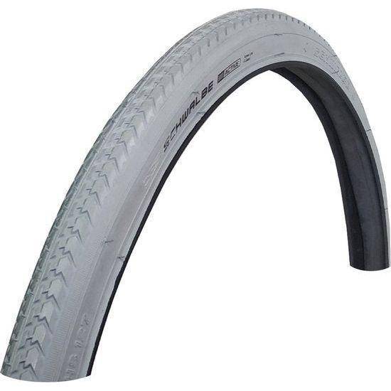 Schwalbe stadsfiets buitenband Hs127 24x1 3/8 in grijs, geschikt voor stadsfietsen, met profiel voor goede grip op de weg