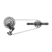 Sram XXSL Eagle T AXS D1 12V groepset met full mount, 175mm crank, 34T kettingblad en 10-52T cassette op fiets