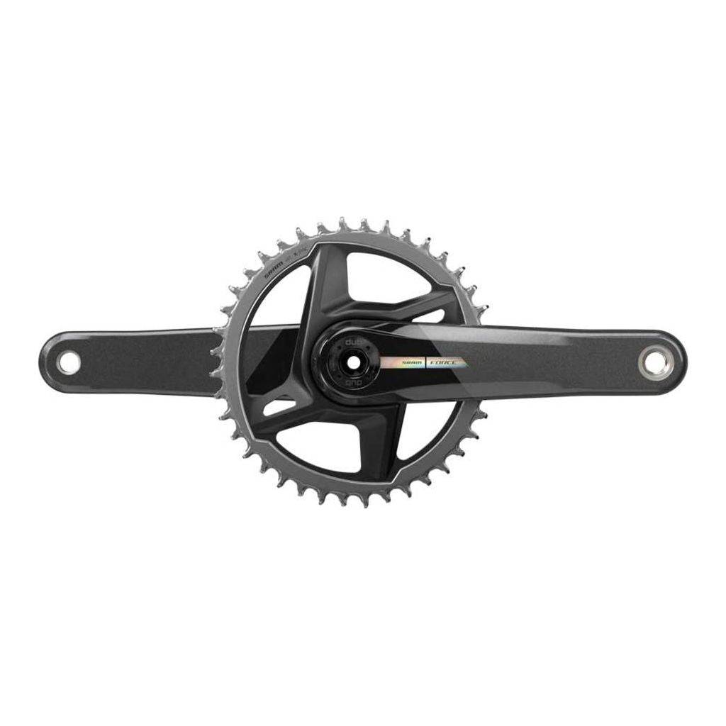 Sram Force D2 Dub gravel crankstel met 12V en 40T kettingblad, zwart, lichte en duurzame fietsonderdelen