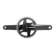 Sram Force D2 Dub gravel crankstel met 12V en 40T kettingblad, zwart, lichte en duurzame fietsonderdelen