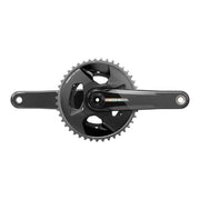 Zwart SRAM Force Wide D2 Dub 12V racefiets crankstel met 43/30T kettingbladen en stevige constructie, zichtbaar op de afbeelding