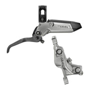 Zwarte en zilveren Sram Rem Level Ultimate C1 Db 4P Cb MTB schijfremmen voor mountainbikes, gedetailleerde close-up.