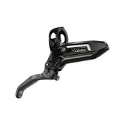 Sram Rem Level Ultimate C1 Db 2P Cb Dm remhendel in zwart, close-up van de remgreep en bedieningsknoppen.