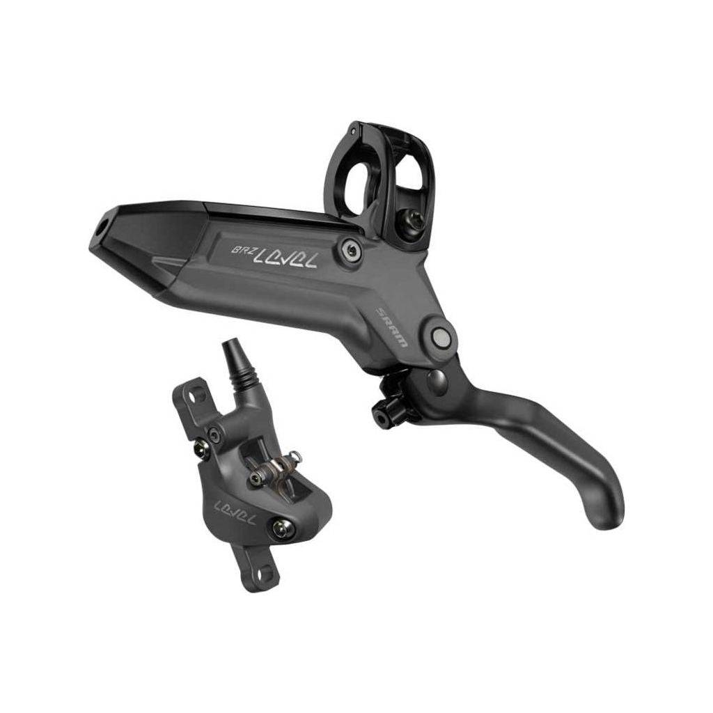 Sram Rem Level Bronze C1 Db 2P Dm grijs remmen met zwart remhendel en kabel voor mountainbiken en racefietsen.