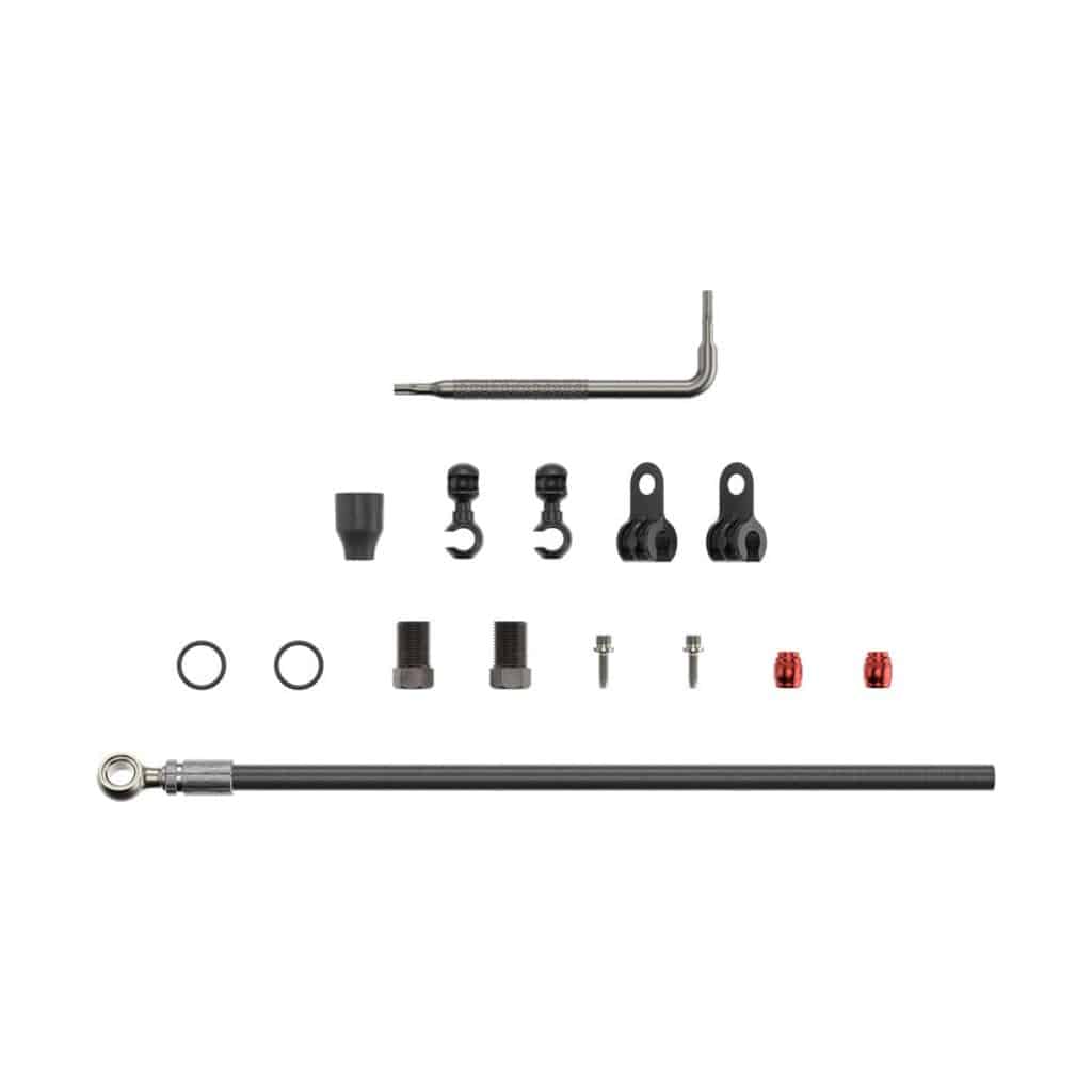 Zwart SRAM remkabelgeleider Ultimate leiding kit, 2000 mm remd voor fietsremmen, zichtbaar met montagemateriaal