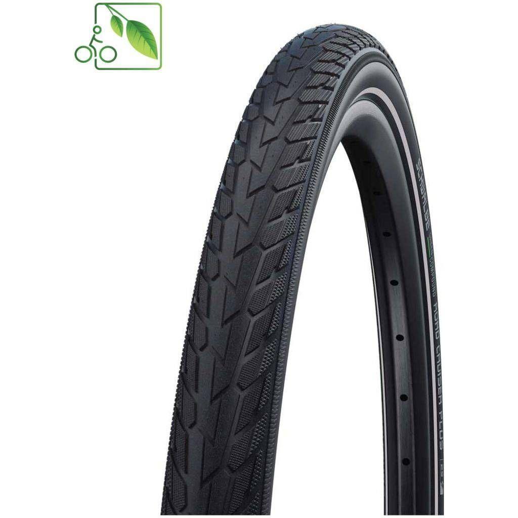 Schwalbe Buitenband 28" Road Cruiser Plus Green PunctureGuard - Zwart - Le Coq Wielerartikelen
