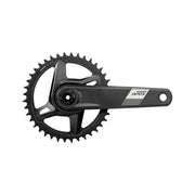 Zwart Sram Apex1 Wide D1 Dub gravel crankstel met 12V 40T kettingblad, zichtbaar op de afbeelding