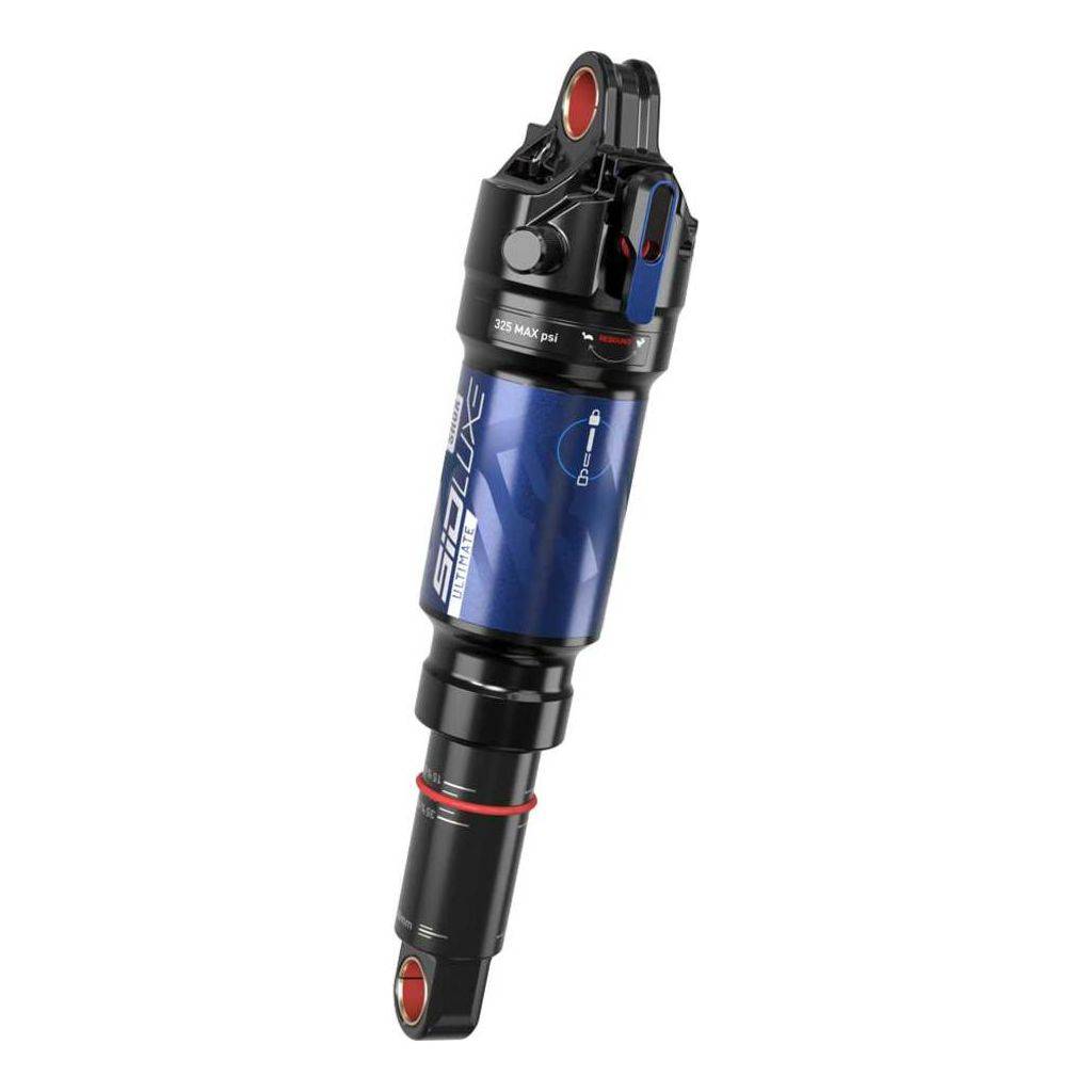 RockShox Sidluxe Ultimate A2 schokbreker met veermechanisme, zwart met zilveren details, geschikt voor mountainbikes