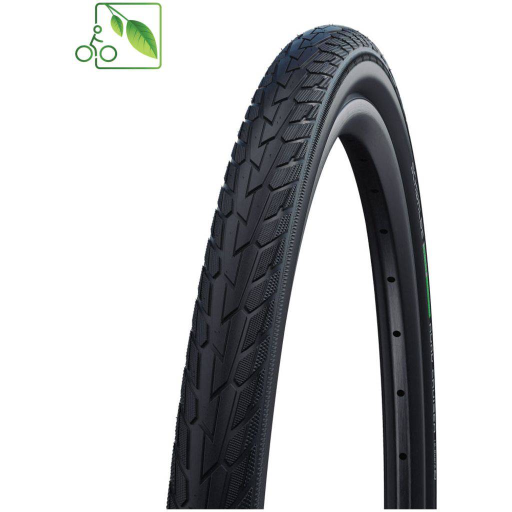 Schwalbe Buitenband 28" Road Cruiser Green K-Guard - Zwart - Le Coq Wielerartikelen