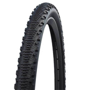 Zwarte Schwalbe 28-inch CX Comp K-Guard gravelband met K-Guard bescherming, geschikt voor gravel- en mountainbikes.