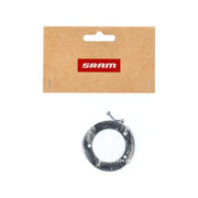 Zwarte Sram Crank Cap Xx Eagle T voor e-bike, zichtbaar op een fietskrik, met merklogo en eenvoudige montage.
