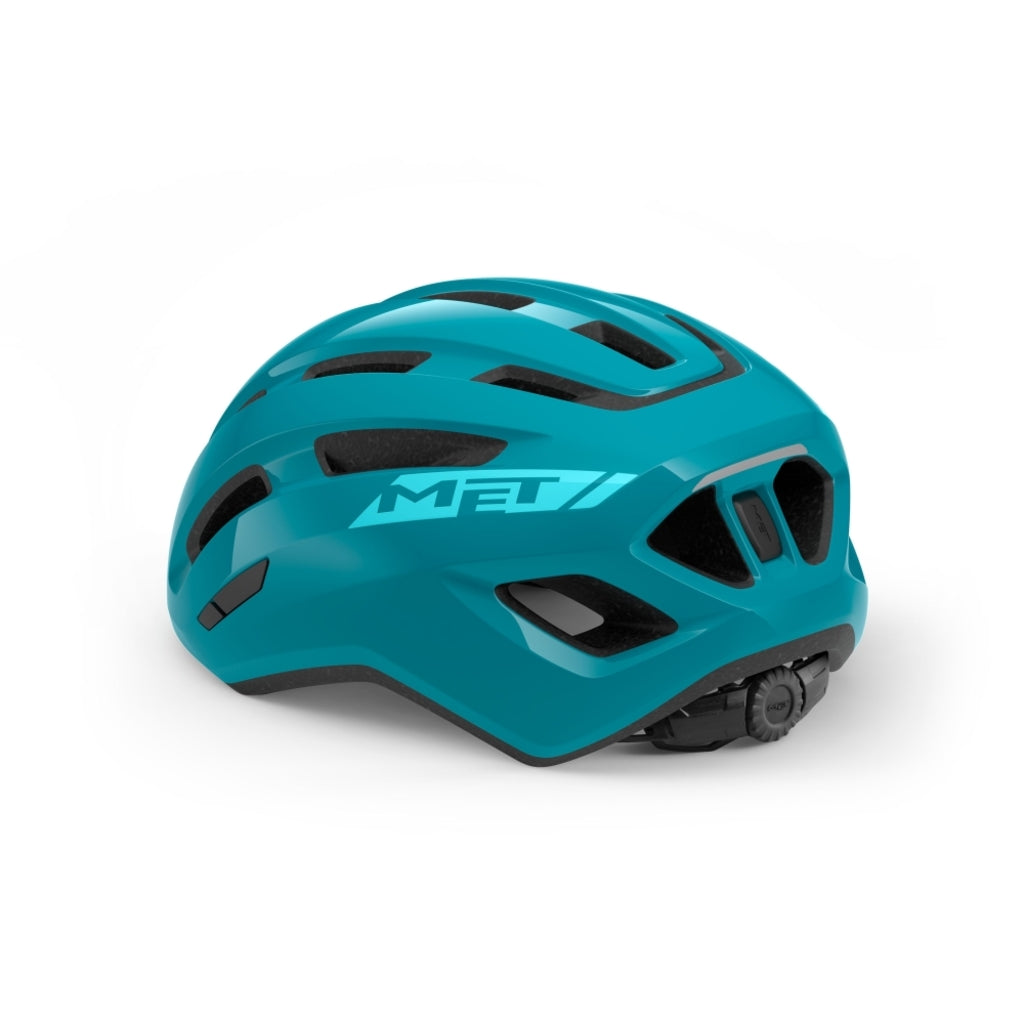 Racefiets helm MET Miles met aerodynamisch ontwerp en ventilatiegaten, geschikt voor wielrenners.