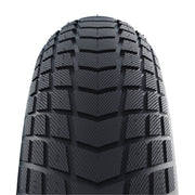 Zwarte Schwalbe 20-inch Super Moto-X stadsfiets buitenband met reflectie en ADDIX Performance voor optimale grip en duurzaamheid