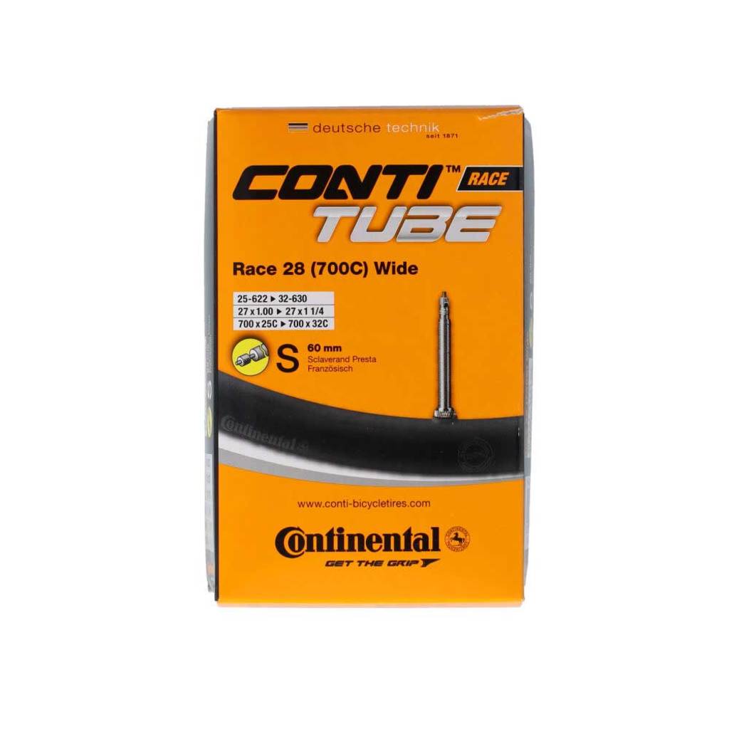 Continental 28 inch binnenband 28x11/16-11/4, SV ventiel, 60mm lengte, geschikt voor fietsbanden, zichtbaar in de afbeelding
